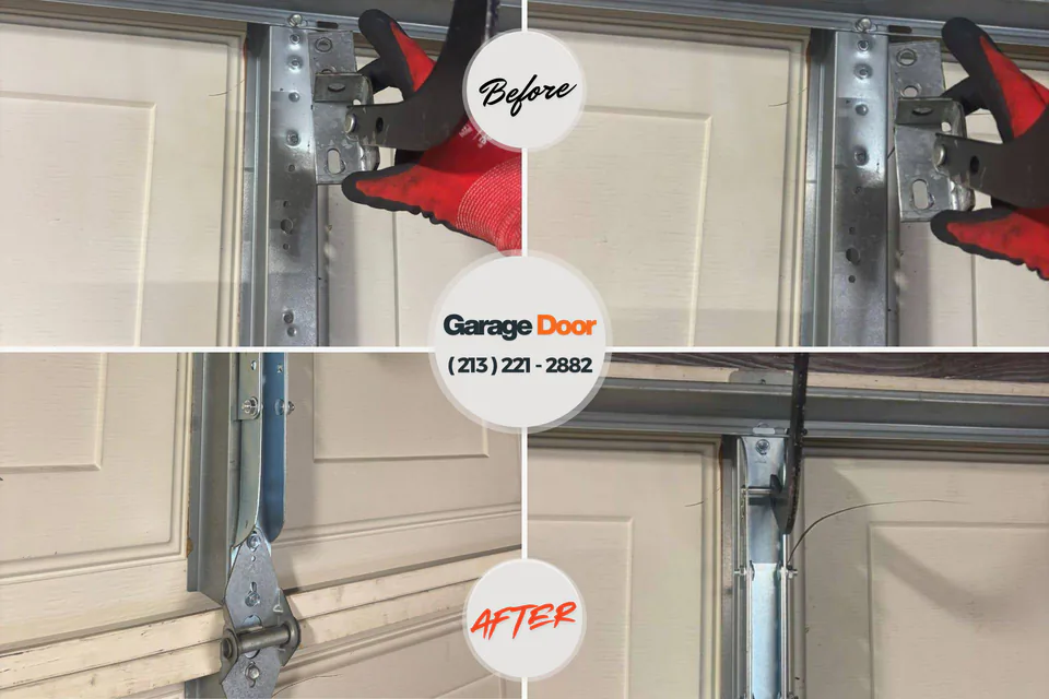 Before and after: garage door repair Karlin Newburgh Heights